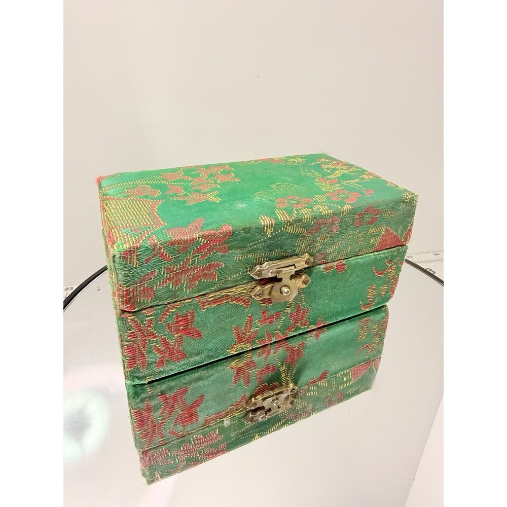 Vintage Chinese Baoding Meditation Health Balls Cloisonné Crane & Character Box - Picture 5 of 5